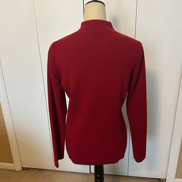Red Leather Zip-Up Jacket - Picture 2 of 2